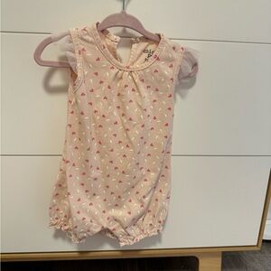 3-6 month chick pea outfit